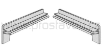Krytka boční hliníková na omítku KLASIK PA7605 - 050 mm - 01 bílá (pravá+levá)