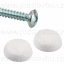 Plastová krytka pro upevňovací vrut - PA6002 - 01 bílá