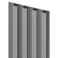 Obkladové panely do interiéru Vilo MPC - akustický lamelový panel M - Brushed Steel /0,15 x 2,65 m