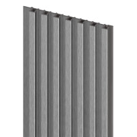 Obkladové panely do interiéru Vilo MPC - akustický lamelový panel S - Brushed Steel /0,14 x 2,65 m