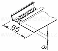 Ukončovací/ventilační profil vrchní 9 mm vinyTec V5008 - bílá 0021 /2,5 m (DOPRODEJ)