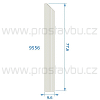 SOKLOVÝ PROFIL Twinson P9556 - WPC 510 břidlice /6 m
