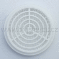 Fasádní kruhová větrací mřížka 90 mm ABS P239 - 01 bílá