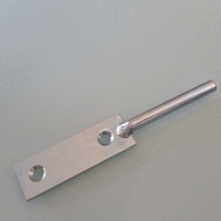 Držák plotového pole 'konzola' s trnem Modular P6011 - kov (nerez)