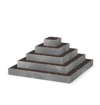 Pyramida na jahody 200x200x100 cm pětipatrová Traplast T99560 - šedá